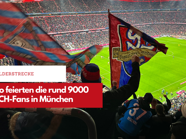 Rund 9000 Heidenheimerinnen und Heidenheimer waren beim Spiel des FCH in der Allianz Arena dabei.